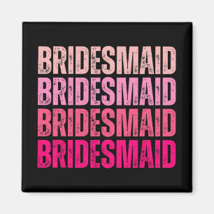 Bride Squad Bride Bride I Crew Pink Bachelorette Magnet