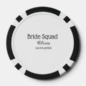 Bride squad bridesmaid add name bachelorette party pokerchips (Rückseite)