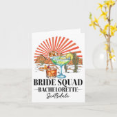 Bride Squad Bridesmaid Bride Scottsdale Bacheloret Karte (Gelbe Blume)