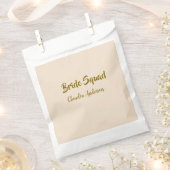 Bride squad bridesmaid name golden orange wedding geschenktütchen (Ausgeschnitten)