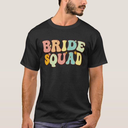 Bride Squad Bridesmaid Proposal Bridal Shower Wedd T-Shirt (Vorderseite)
