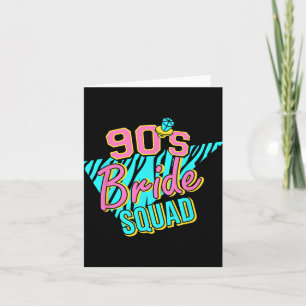 Bride Squad Bridesmaid Retro Matching Bachelor der Karte