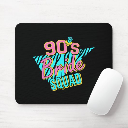 Bride Squad Bridesmaid Retro Matching Bachelor der Mousepad (Mit Mouse)
