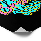 Bride Squad Bridesmaid Retro Matching Bachelor der Poster (Ecke)