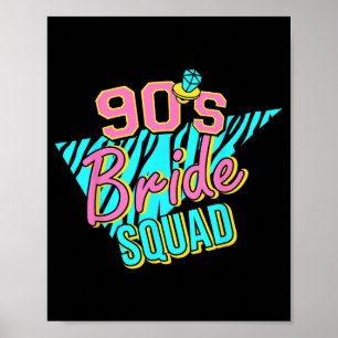 Bride Squad Bridesmaid Retro Matching Bachelor der Poster