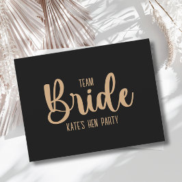 Bride Squad Bright Pink Feiertagspostkarte