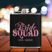 Bride Squad Bright Pink Flachmann