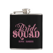 Bride Squad Bright Pink Flachmann (Vorderseite)