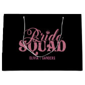 Bride Squad Bright Pink Große Geschenktüte (Vorderseite)