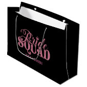 Bride Squad Bright Pink Große Geschenktüte (Vorderseite Schrägansicht)
