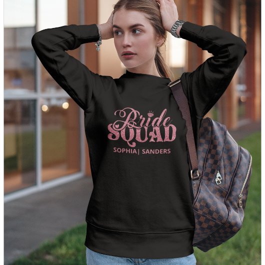 Bride Squad Bright Pink Sweatshirt