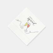 Bride Squad Champagne Toast Napkins Serviette (Ecke)