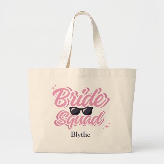 Bride Squad Custom Tote Bag für Bridesmaier Jumbo Stoffbeutel (Vorne)
