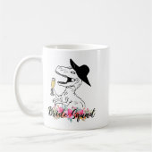 Bride Squad Dinosaur Bridesmaid Floral Bachelorett Kaffeetasse (Links)