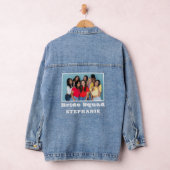 Bride Squad Foto Name Bachelorette Jeansjacke (Hangar)