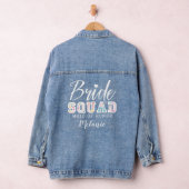 Bride Squad Fun Varsity Wedding Party Individuelle Jeansjacke (Hangar)