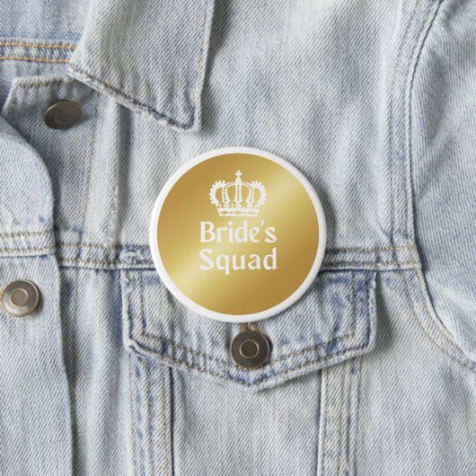 Bride Squad | Gold Bachelorette Bridesmaid Button (Beispiel)