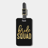 Bride Squad Gold Gepäckanhänger (Vorderseite vertikal)