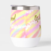 Bride squad golden pastel pink colorful glitter br (Rechts)