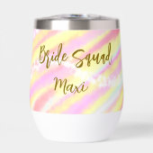 Bride squad golden pastel pink colorful glitter br (Vorderseite)