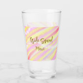 Bride squad golden pastel pink colorful glitter br glas (Rückseite)