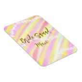 Bride squad golden pastel pink colorful glitter br magnet (Rechte Seite)