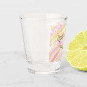 Bride squad golden pastel pink colorful glitter br schnapsglas (Links)