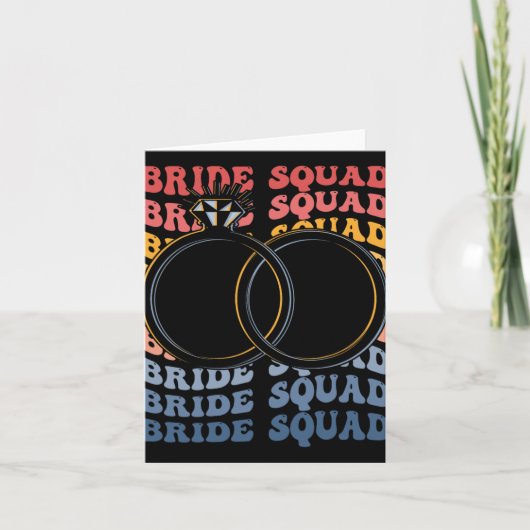 Bride Squad Groovy Brautparty Bridesmaid Karte (Vorderseite)