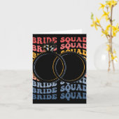 Bride Squad Groovy Brautparty Bridesmaid Karte (Gelbe Blume)