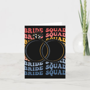 Bride Squad Groovy Brautparty Bridesmaid Karte