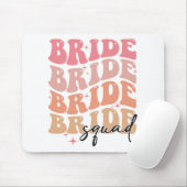 Bride Squad Groovy Theme Brautparty Bachelorett Mousepad (Mit Mouse)