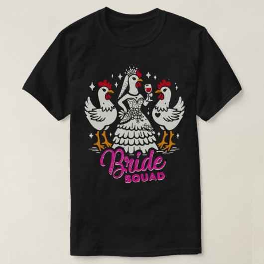 Bride Squad Hen Junggeselinnen-Abschied T-Shirt (Design vorne)