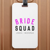 Bride Squad | Hot Pink Bachelorette Bridesmaid Gepäckanhänger