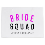 Bride Squad | Hot Pink Bachelorette Bridesmaid Große Geschenktüte (Vorderseite)