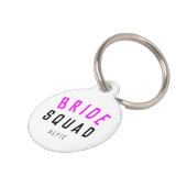 Bride Squad | Hot Pink Bachelorette Bridesmaid Haustiermarke (Seite)