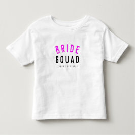 Bride Squad | Hot Pink Bachelorette Bridesmaid Kleinkind T-shirt