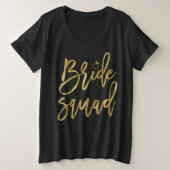 Bride Squad Imitats Gold Plus-Size-T - Shirt (Design vorne)