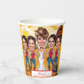 Bride Squad in Cowboy Boots Einladung Pappbecher (Vorderseite)