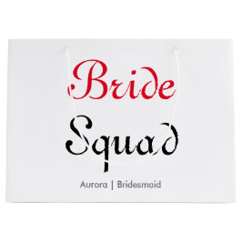 Bride Squad Junggeselinnen-Abschied Bridesmaid Große Geschenktüte