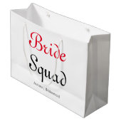 Bride Squad Junggeselinnen-Abschied Bridesmaid Große Geschenktüte (Vorderseite Schrägansicht)