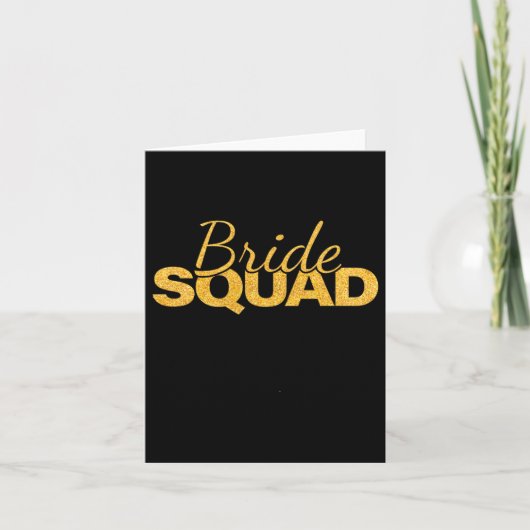 Bride Squad Junggeselinnen-Abschied Bridesmaid Wed Karte (Vorderseite)