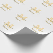 Bride squad monogram golden bridal shower simple geschenkpapier (Ecke)