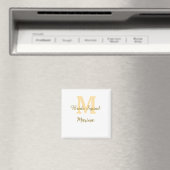 Bride squad monogram golden bridal shower simple  magnet (In Situ (Geschirrspüler))