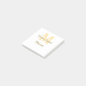 Bride squad monogram golden bridal shower simple post-it klebezettel (angewinkelt)