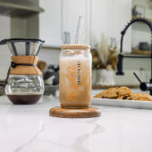 Bride Squad | Monogramm-Brautparty Dosenglas