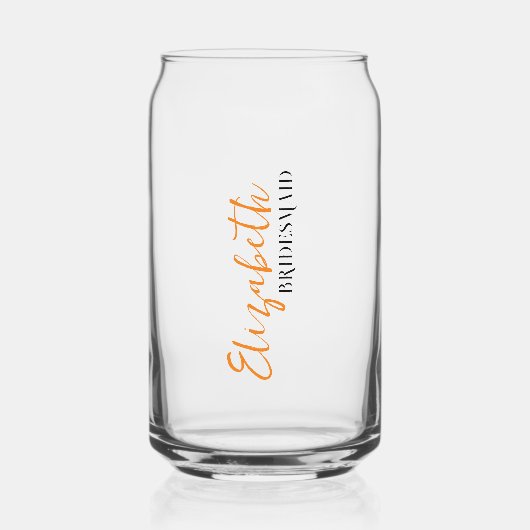 Bride Squad | Monogramm-Brautparty Dosenglas (Vorderseite)