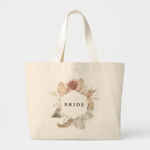 Bride Squad Pampas Trockenrasen Tropenflora Jumbo Stoffbeutel