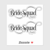 Bride Squad Personalisiert Aufkleber (Blatt)