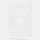 Bride Squad Personalized Bachelorette Welcome Acrylschild (Winkel)