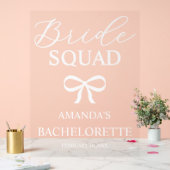 Bride Squad Personalized Bachelorette Welcome Acrylschild (Hochzeit)
